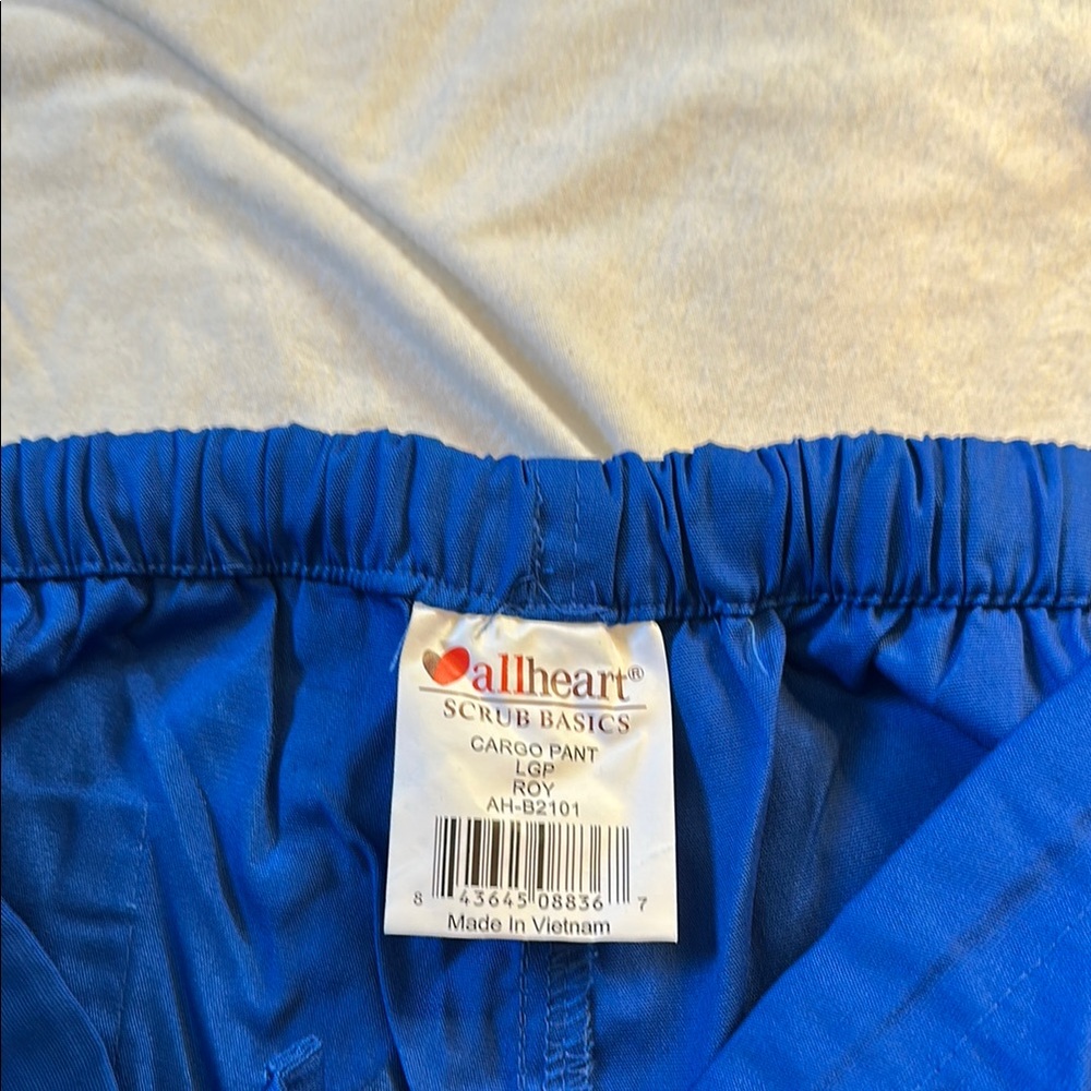 Royal Blue Track Pants with Drawstring Waist and Smooth Fabric - Picture 2 of 4